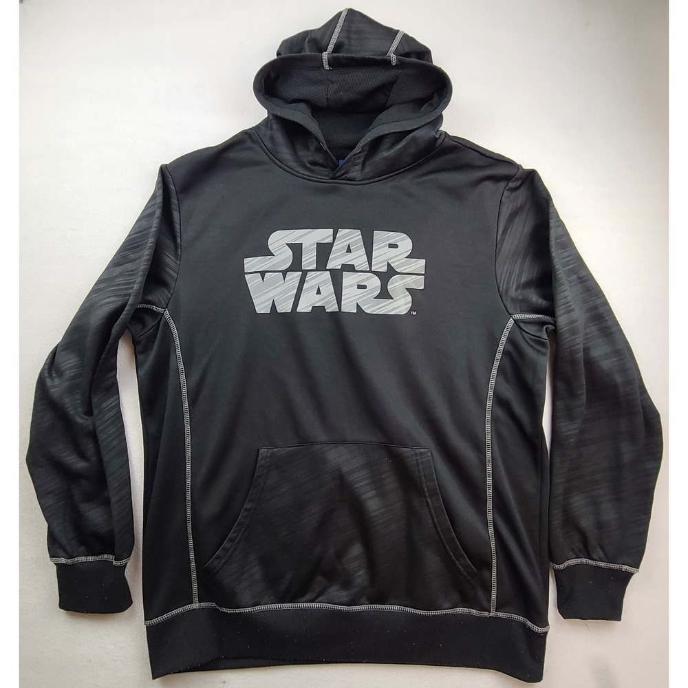Star Wars Hoodie Mens XL Black Performance Pullover Sweatshirt Graphic Logo